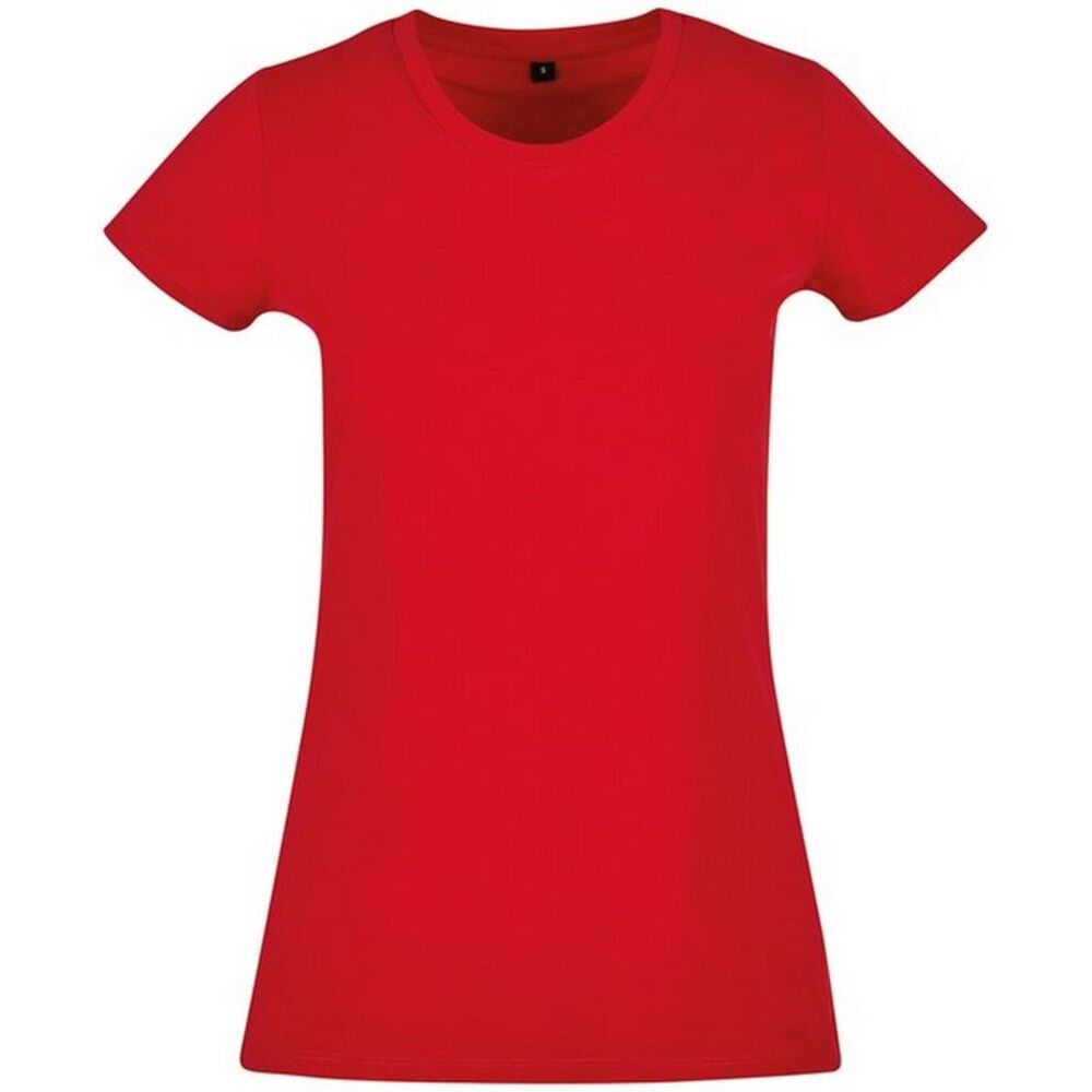 Build Your Brand Womens/Ladies Basic T-Shirt / City Red